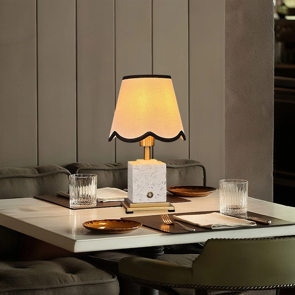 Classic Cement Cordless Table Lamp Battery Powered price