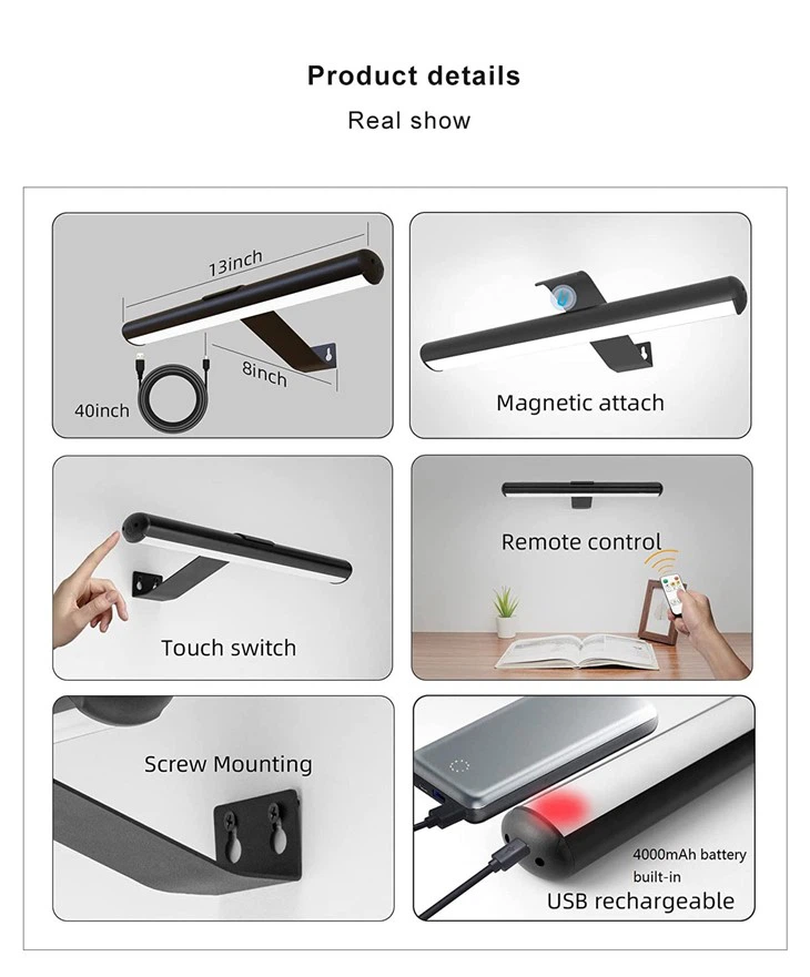 Wireless Magnetic Wall Lamp With Rechargeable Battery And Remote Control